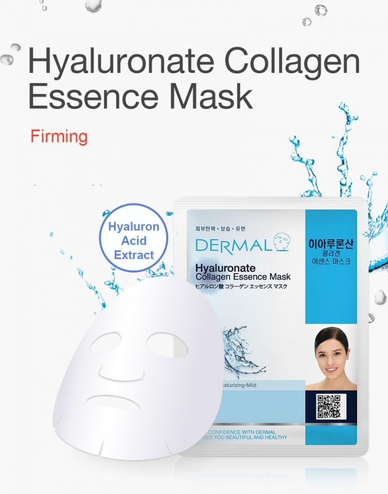 Dermal Korea Hyaluronate Collagen Essence Full Face Sheet Mask Pack Of ...