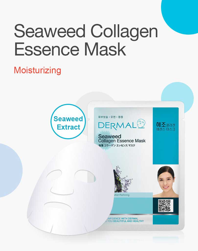 Dermal Korea Seaweed Collagen Essence Face Mask - Dermal Face Mask ...